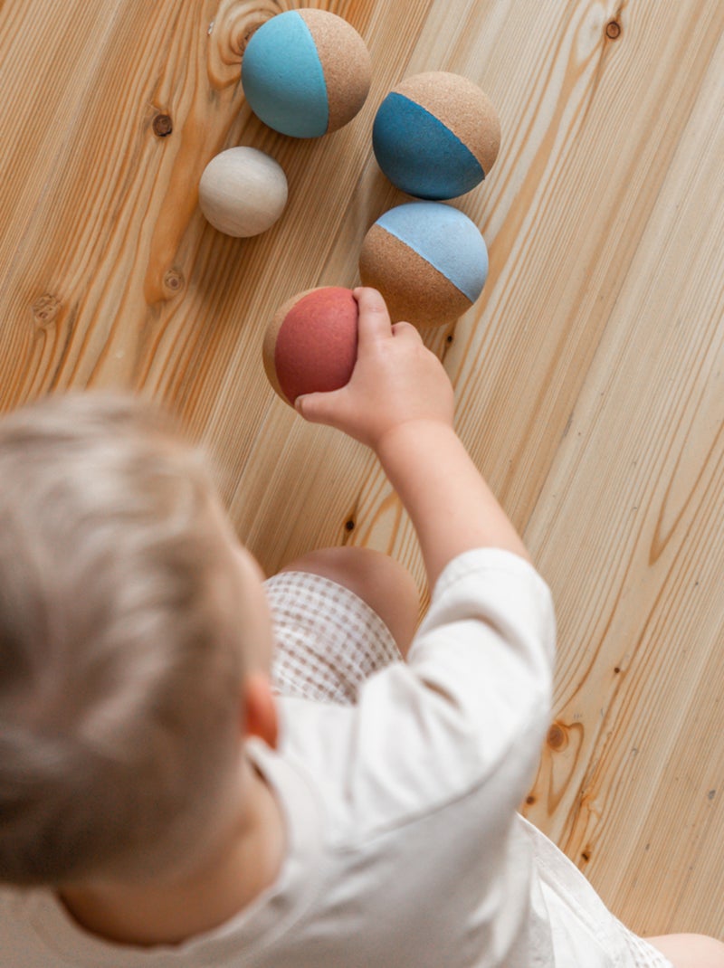 Korko - Juego de boccia de corcho Azul - Kiabi