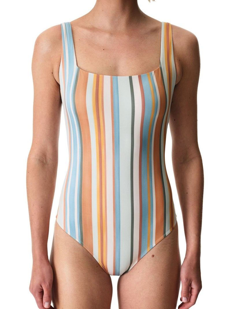 Kourtney minimal bañador a rayas penti Azul Naranja Blanco - Kiabi