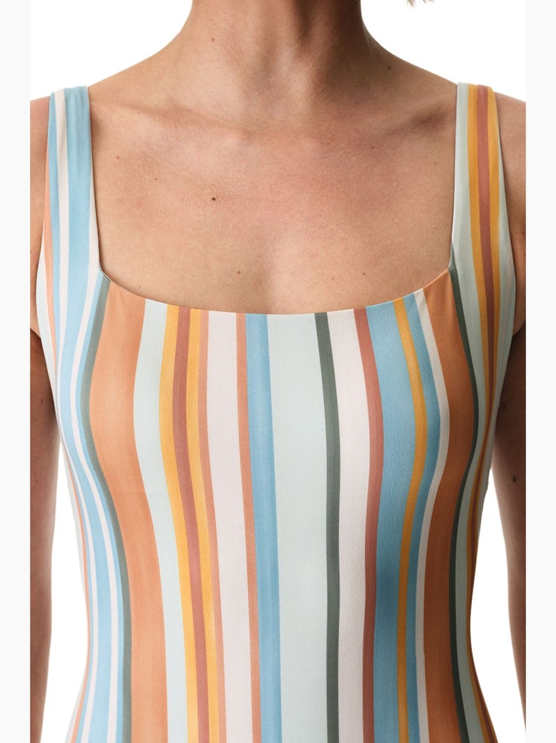 Kourtney minimal bañador a rayas penti Azul Naranja Blanco - Kiabi