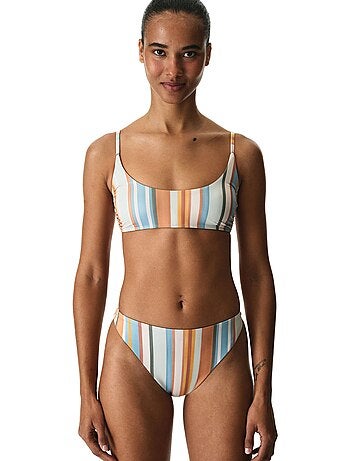 Kourtney minimal top de bikini a rayas penti