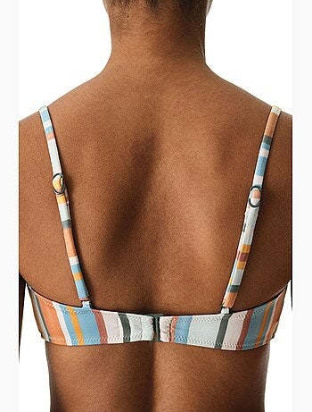 Kourtney minimal top de bikini a rayas penti