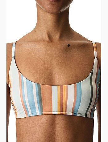Kourtney minimal top de bikini a rayas penti