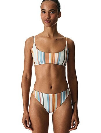 Kourtney minimal top de bikini a rayas penti