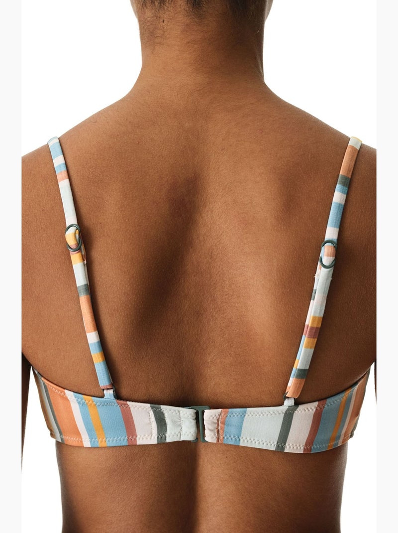 Kourtney minimal top de bikini a rayas penti Azul Naranja Blanco - Kiabi