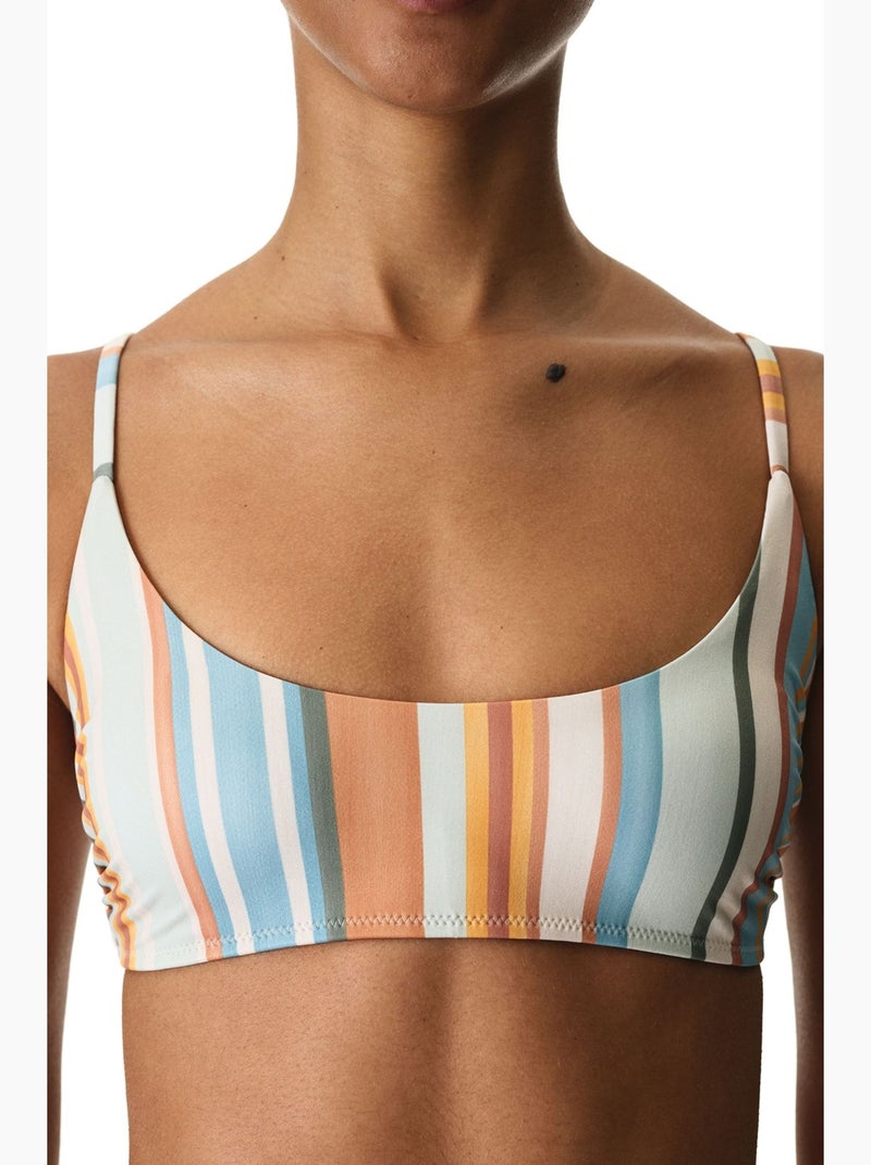 Kourtney minimal top de bikini a rayas penti Azul Naranja Blanco - Kiabi