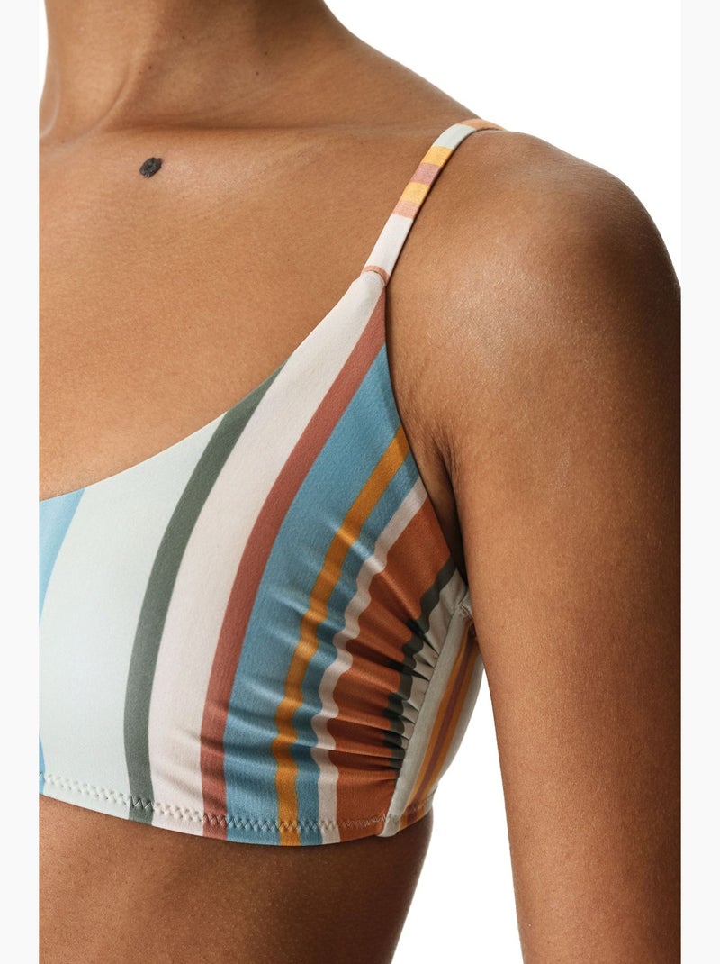 Kourtney minimal top de bikini a rayas penti Azul Naranja Blanco - Kiabi
