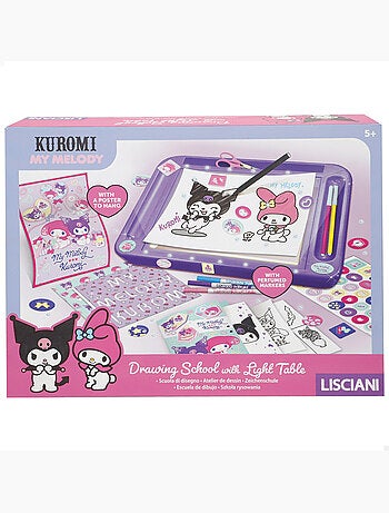Kuromi mesa de dibujo con luz y accesorios + 3 años