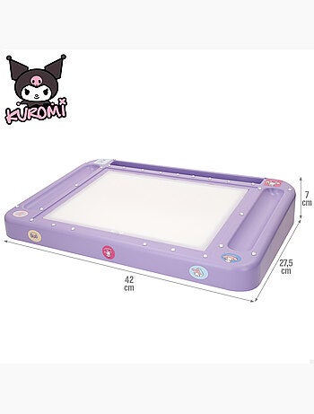 Kuromi mesa de dibujo con luz y accesorios + 3 años