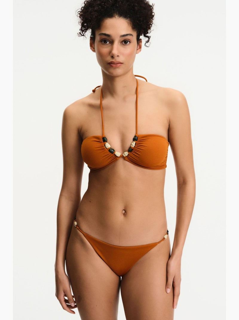 Kya top de bikini bandeau penti Greige - Kiabi