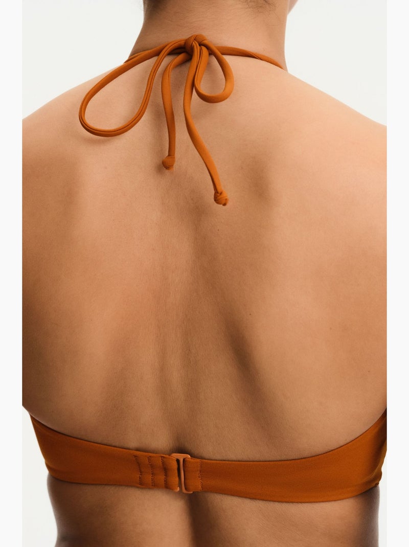Kya top de bikini bandeau penti Greige - Kiabi