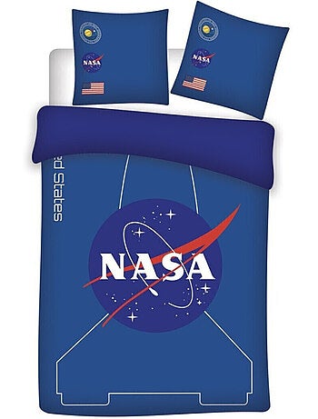 La NASA - juego de sabanas infantil Cohete - funda nórdica 140x200 funda de almohada 63x63 cm