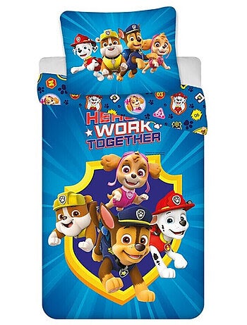 La Patrulla Canina, Juego de sabanas Infantil Estampado Reversible 100% Algodón, TOGETHER