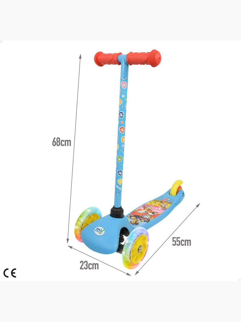 La patrulla canina patinete 3 ruedas 55x23x68 cm máx. 20 kg con luces y freno N/D - Kiabi