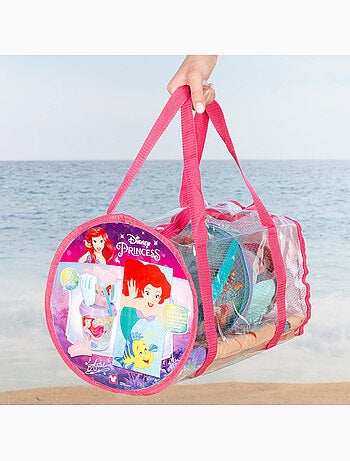 La sirenita set cubo playa con accesorios toalla y bolsa