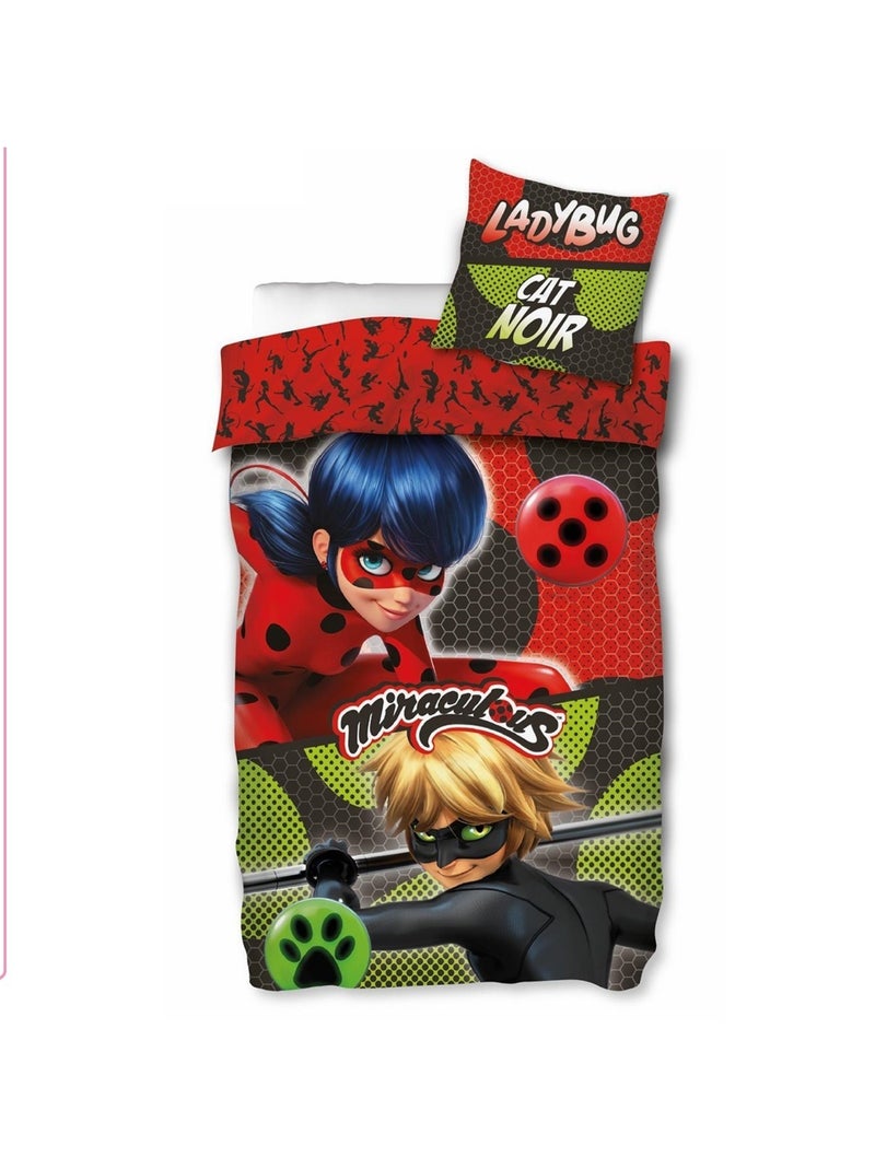 Ladybug - Funda nórdica + funda de almohada niño Verde - Kiabi