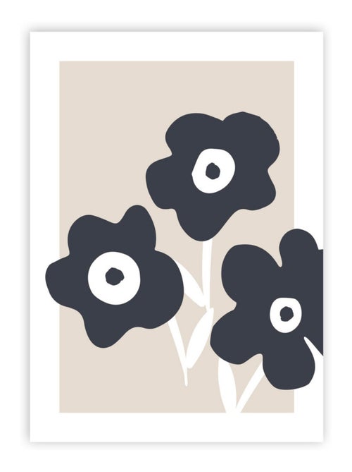 Lámina 50x70 cm papel 200 g impresa flores sin marco – Future Home - Kiabi Lámina 50x70 cm papel 200 g impresa flores sin marco – Future Home - Kiabi
