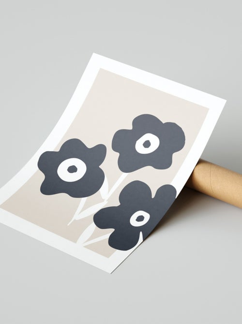 Lámina 50x70 cm papel 200 g impresa flores sin marco – Future Home - Kiabi Lámina 50x70 cm papel 200 g impresa flores sin marco – Future Home - Kiabi