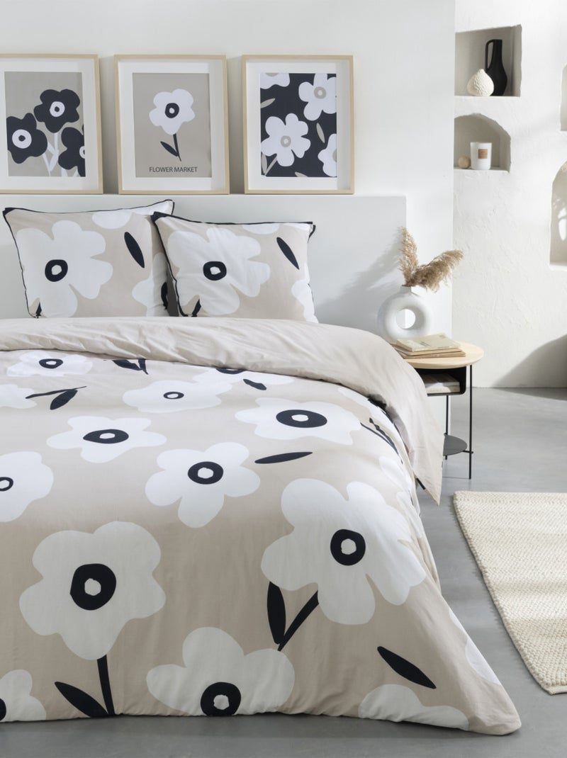 Lámina 50x70 cm papel 200 g impresa flores sin marco – Future Home Beige - Kiabi