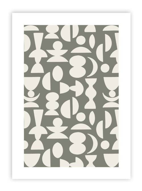 Lámina geométrica Future Home LUNE DARK sin marco 50 x 70 cm brillante - Kiabi Lámina geométrica Future Home LUNE DARK sin marco 50 x 70 cm brillante - Kiabi