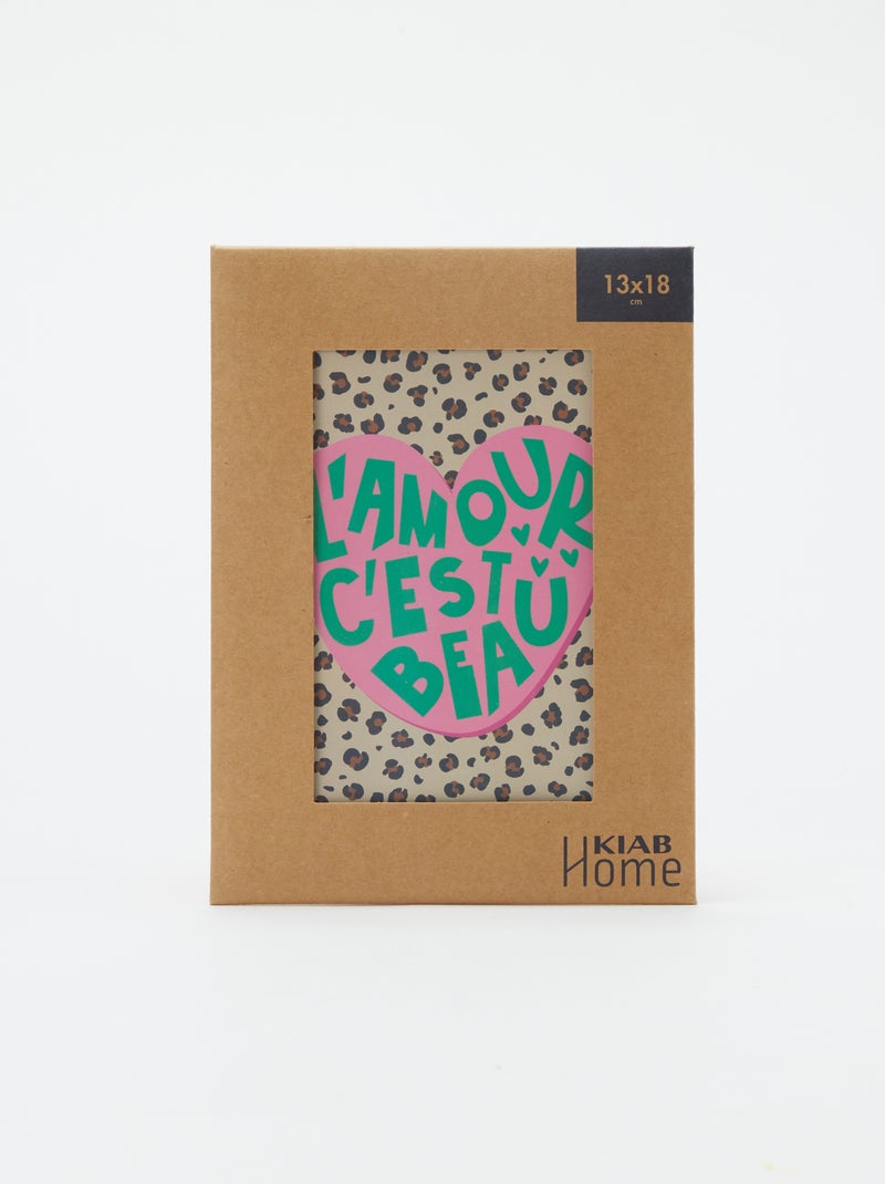 Lámina 'L'amour c'est beau' 13 x 18 cm - Kiabi Home Rosa - Kiabi