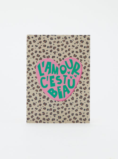 Lámina 'L'amour c'est beau' 13 x 18 cm - Kiabi Home - Kiabi