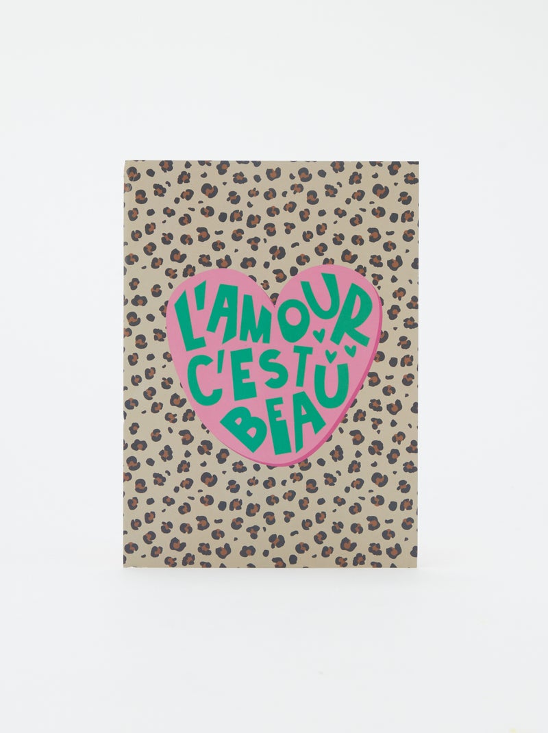 Lámina 'L'amour c'est beau' 13 x 18 cm - Kiabi Home Rosa - Kiabi