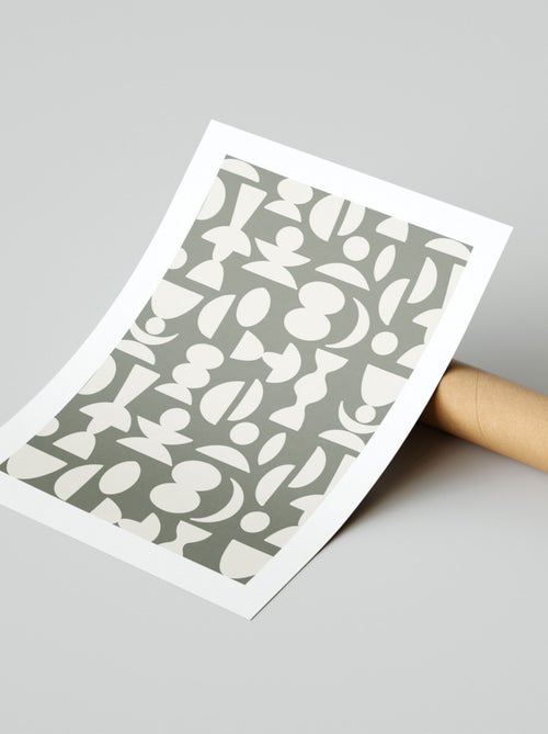 Lámina mural geométrica impresa 50x70 cm sin marco – Future Home - Kiabi Lámina mural geométrica impresa 50x70 cm sin marco – Future Home - Kiabi