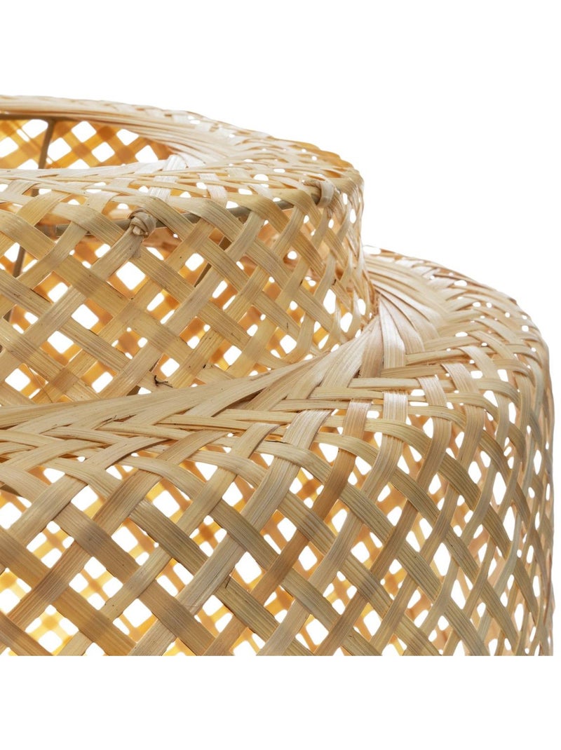 Lámpara colgante bohemia de bambú Beige - Kiabi