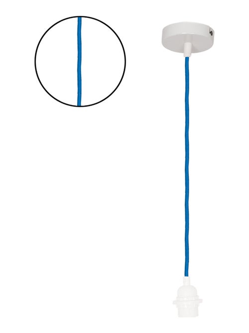Lámpara colgante con casquillo blanco y cable trenzado - Kiabi