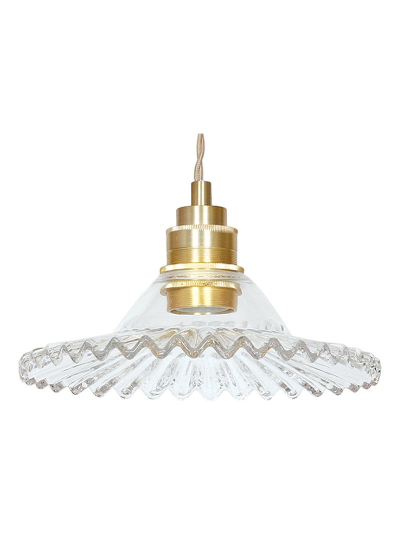 Lámpara colgante con cuenco de vidrio Dorado/Oro - Kiabi