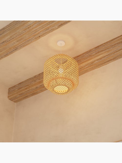 Lámpara colgante de bambú liby d40cm - Kiabi Lámpara colgante de bambú liby d40cm - Kiabi