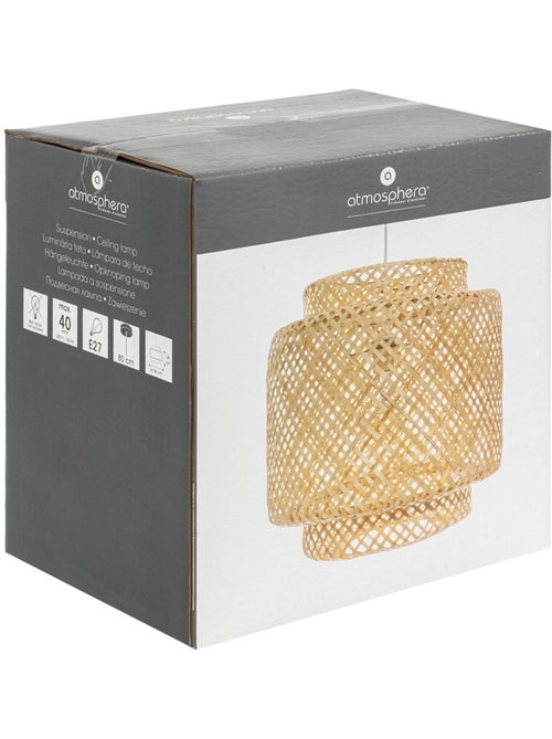 Lámpara colgante de bambú liby d40cm - Kiabi Lámpara colgante de bambú liby d40cm - Kiabi
