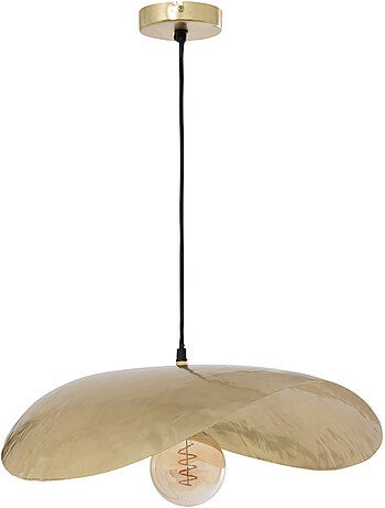 Lámpara colgante de diseño en metal dorado