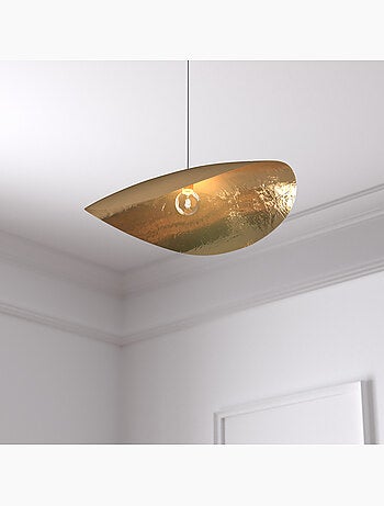 Lámpara colgante de diseño en metal dorado