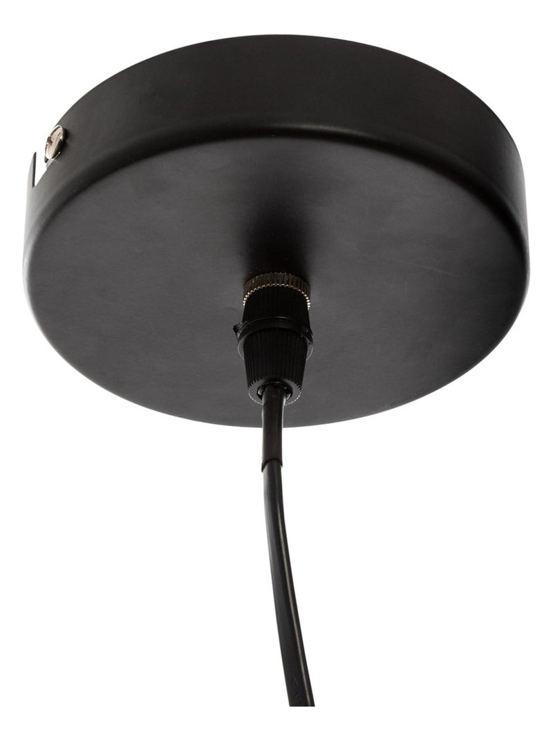 Lámpara colgante de diseño en metal y rafia Negro - Kiabi