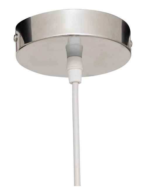 Lámpara colgante de metal efecto cromo con globo de vidrio - Kiabi