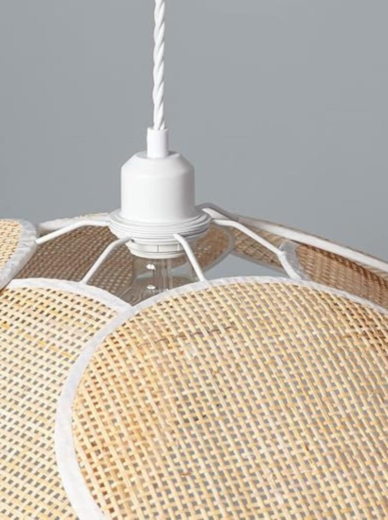 Lámpara colgante de mimbre blanco Beige - Kiabi
