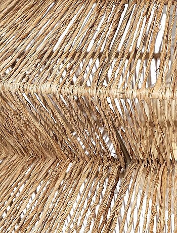Lámpara colgante estilo acordeón en yute natural