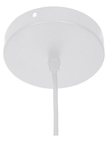 Lámpara colgante estilo acordeón en yute natural