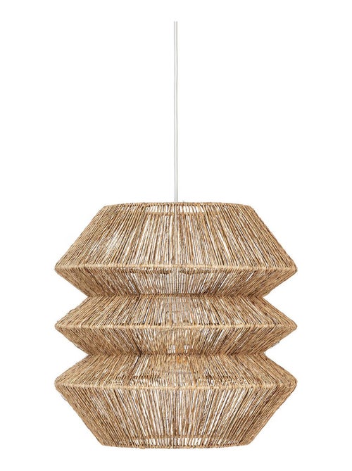 Lámpara colgante estilo acordeón en yute natural - Kiabi