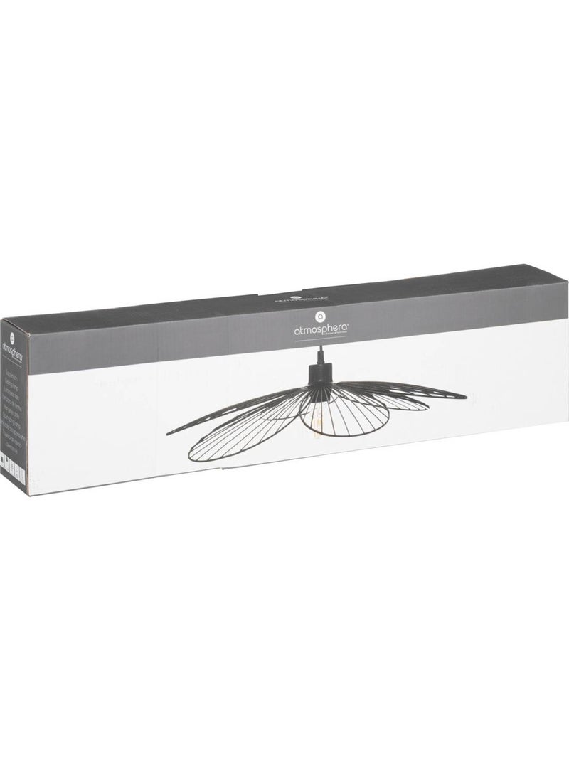 Lámpara colgante fleur de metal negro d57cm Negro - Kiabi