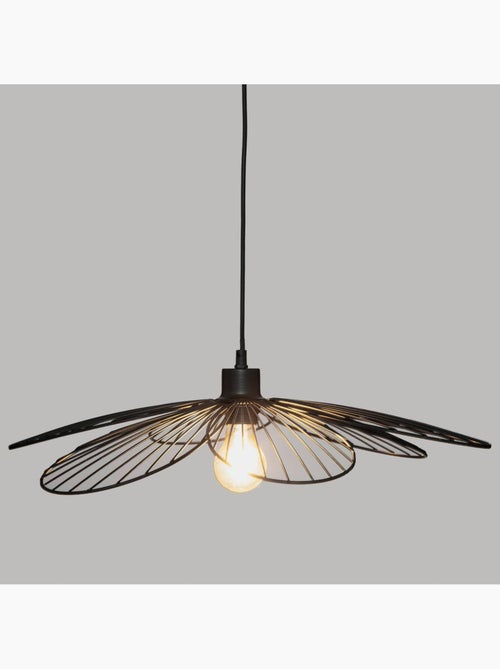 Lámpara colgante fleur de metal negro d57cm - Kiabi