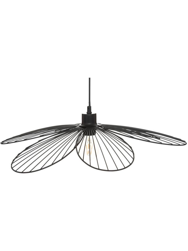 Lámpara colgante fleur de metal negro d57cm Negro - Kiabi
