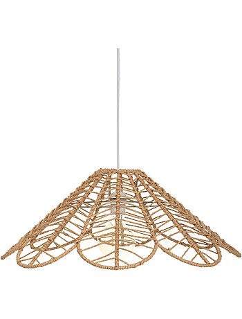 Lámpara colgante folk beige d58cm