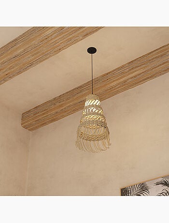 Lámpara colgante lahys d28cm beige
