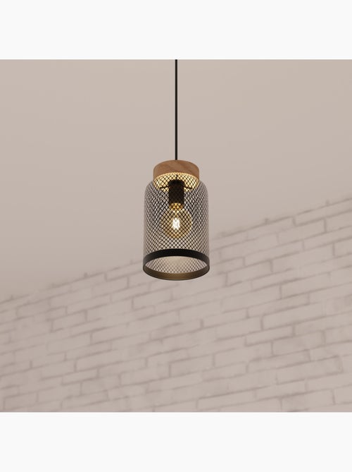 Lámpara colgante zely de metal negro d15cm - Kiabi Lámpara colgante zely de metal negro d15cm - Kiabi
