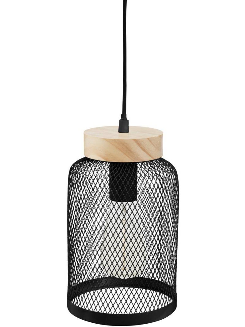 Lámpara colgante zely de metal negro d15cm Negro - Kiabi