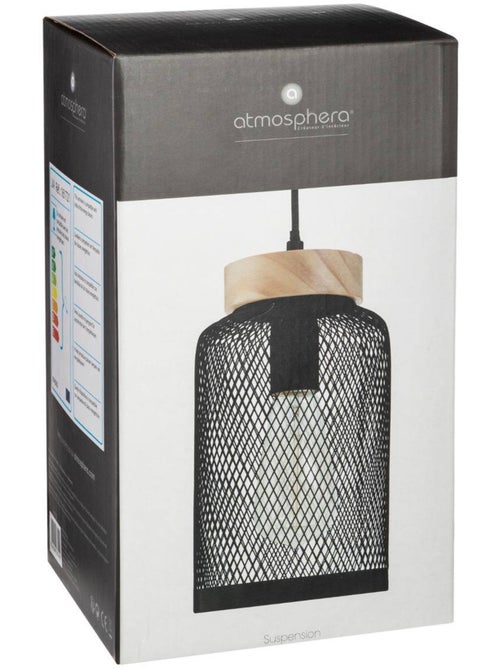 Lámpara colgante zely de metal negro d15cm - Kiabi Lámpara colgante zely de metal negro d15cm - Kiabi