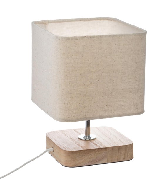 Lámpara con base de madera de estilo escandinavo - Kiabi