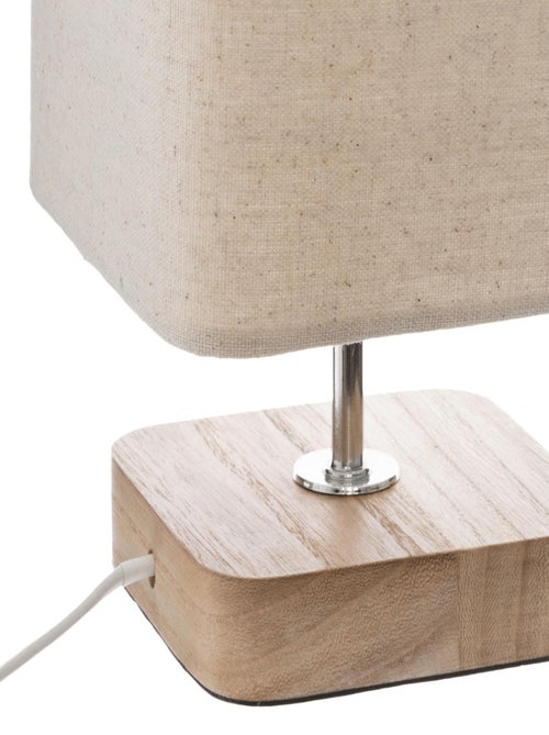 Lámpara con base de madera de estilo escandinavo - Kiabi